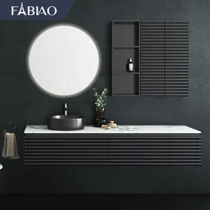 FABIAO-Conjunto de tocador de baño con montaje en pared de estilo europeo, mueble de cerámica de porcelana, mobi per bagno, importado de Italia