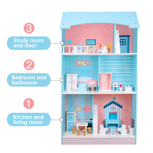 Offre Spéciale simulation 2 en 1 en bois <span class=keywords><strong>maison</strong></span> de poupée cuisine jouets pour enfants semblant jouer bois cuisine jouets cuisine ensemble pour enfants - Product Image 6