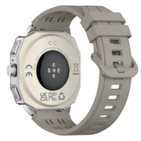 Montre connectée TFT en alliage de zinc plaqué sous vide, 400 mAh, 5-10 jours d'autonomie, bracelet en silicone, assistant vocal, charge magnétique, encodeur
