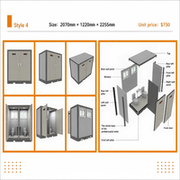 Nueva Unidad de Baño Prefabricada Portátil para Exteriores, Cabina de Ducha y Baño Móvil, Inodoro Portátil y Conveniente