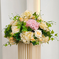 Centerpiece Bunga Modern dengan Aksen Thanksgiving dan Natal untuk Pernikahan, Hotel, Lobi, Lorong, dan Jendela