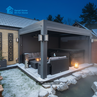 Pergola de luxe Sweet Home Oscar en aluminium avec toit à lames orientables, imperméable, pour décorations de jardin extérieur, patio, gazebo, protection solaire