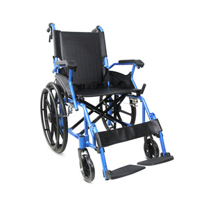 Fauteuil roulant léger en alliage d'aluminium, pliable et manuel, pour personnes âgées et handicapées, avec frein en U, certifié CE - Product Image 2