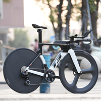 Vélo Twitter T3/TT Wheeltop sans fil électrique 24 vitesses, roue arrière à disque, roue avant à 3 rayons, vélo entièrement en carbone