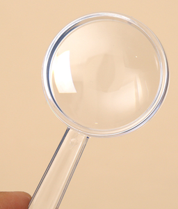 Loupe de poche en plastique de style classique pour enfants de 40mm avec poignée droite transparente pour les jouets cadeaux d'éducation scientifique - Product Image 4