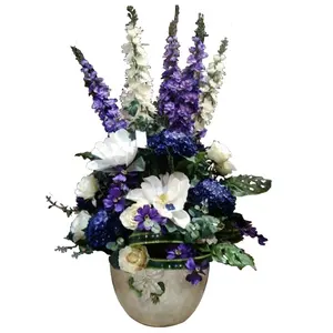 2023 usine vente en gros de luxe coquillages de mer Style méditerranéen arrangement de fleurs miroir Vase en verre jardinière pour mariage