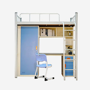 Literas de metal baratas de alta resistencia, cama de acero comercial, cama de dos pisos para adultos y estudiantes, Litera Para Adultos - Product Image 1