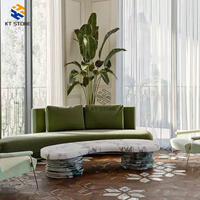 Table en marbre Calacatta Viola KT STONE avec des veines naturelles uniques, s'adaptant à divers styles de décoration, intérieur et extérieur
