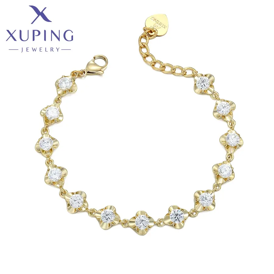 X000925256 תכשיטי Xuping 14K ציפוי זהב צבעוני סט תכשיטי אופנה צמיד אופנה סיטונאי צמידים