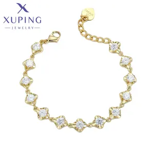 X000925256 Xuping đồ trang sức 14k vàng mạ màu thời trang bộ đồ trang sức vòng đeo tay thời trang bán buôn bangles