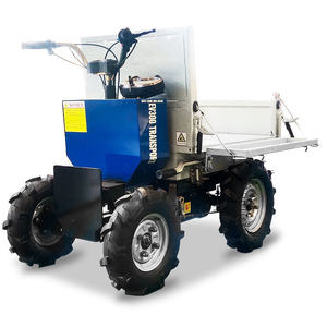 Mini camion à benne basculante électrique ET30, 4 roues, plateforme en acier, mobile, industriel, bleu, revêtement en poudre - Product Image 4