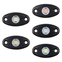 PEL RGB 9W 9LED LED Kit Underglow Car Light Multicolore 2 "Rock Lights pour Camions Atv SUV Moto Professionnel Étanche