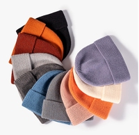 Gorros de Invierno Tejidos para Mujer, de Lana y Cachemira, con Parche de Cuero con Logotipo Personalizado, de Alta Calidad, al por Mayor