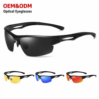 Lunettes de soleil polarisées UV400 professionnelles pour le cyclisme avec sangle réglable, design à monture intégrale pour les sports de plein air et le ski CZh608ta