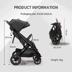 Carrito FangZhuo de China, Estándar Europeo, para Bebés, Plegable, para Viajes al Aire Libre, Cochecito para Niños Pequeños - Product Image 4