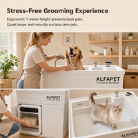 ALFAPET RC-110 Hunde-Pflegewanne Hunde-Badestation 2-in-1 Tierpflegestation Hunde-Pflegewanne Trockenschrank (Nur Wanne)