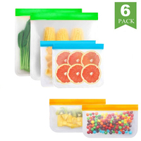 Sacs de conservation alimentaire en silicone BEEMAN, qualité alimentaire, étanches, pour une conservation optimale, sans BPA, réutilisables, compatibles congélateur, micro-ondes et lave-vaisselle, OEM