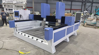 2025 CNC routeur pierre sculpture automatique Double tête indépendante multifonctionnelle pierre gravure Machine + axe rotatif