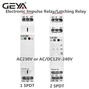 GEYA GRM8-01 AC230ディンレール<span class=keywords><strong>24V</strong></span>インパルスリレー24vdcラッチリレー接点スイッチ - Product Image 5