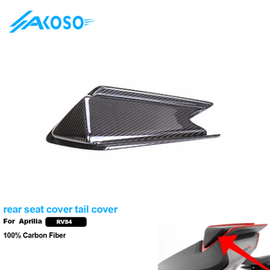 AKOSO 100% 3K Pure All Dry Carénage de moto en fibre de carbone Accessoires de carrosserie Housse de siège arrière Housse de protection arrière pour Aprilia RSV4 2021 + - Product Image 1