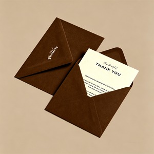 Tarjeta de Agradecimiento de Lujo Personalizada con Sobre, Tarjeta de Felicitación Personalizada para Notas de Agradecimiento de Marca - Product Image 2