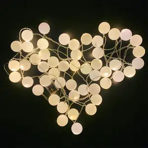 LED Globe String Lights 50 Lamps PingPong Ball Christmas Fairy Lights For Outdoor Indoor Home Bedroom Wall Party Decoration