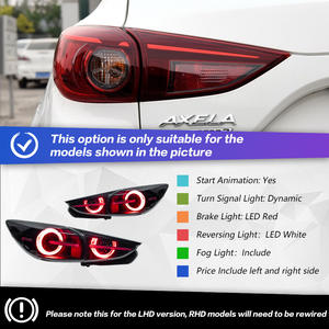 Conjunto de Luces Traseras para Angkesaila Hatchback 14-19, Material ABS, LED Modificado con Efecto de Agua para Mayor Visibilidad - Product Image 6