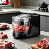 Mini hachoir à viande électrique 200W avec fonction mixeur à une vitesse, robot culinaire portable pour la maison