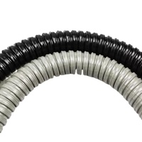 Conduit de protection de câbles flexible en acier galvanisé recouvert de PVC, gaine métallique ondulée, diamètre intérieur, résistant aux flammes