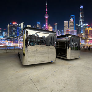 Chariot de restauration mobile carré robuste au design moderne et épuré pour la restauration rapide et les collations, construction solide avec étagère supplémentaire pour le rangement - Product Image 4