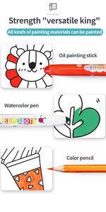 Pendidikan Awal Anak DIY Wallpaper Bergulir, Tidak Berantakan 300Cm Paket Kotak Hadiah Desain Yang Berbeda Kertas Mewarnai Dinding untuk Grafiti - Product Image 6