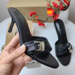 Sandalias de Tacón Alto para Mujer, Modelo 2026, Zapatos de Vestir con Punta en Pico, Tacones Altos, Venta al por Mayor, Logotipo Personalizado, Sandalias de Verano, Pantuflas en Existencia - Product Image 4