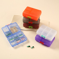 Boîte à pilules portable de gros, 9 compartiments, grande capacité, en PP, organisateur de médicaments moderne et luxueux, étanche à l'humidité, pour voyage
