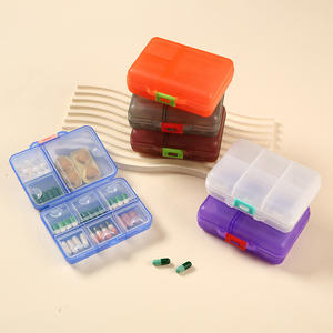 <span class=keywords><strong>Boîte</strong></span> à pilules hebdomadaire portable en gros, 9 compartiments, grande capacité, organisateur de médicaments en plastique, étanche à l'humidité, étui de rangement pour pilules de voyage - Product Image 2