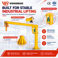Grue à flèche électrique murale de 2 tonnes avec télécommande, certifiée CE, prix usine OEM pour atelier, garage, port