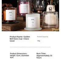 Bougie parfumée en cire de soja dans un bocal en verre de luxe, bougie d'aromathérapie pour la décoration de la maison, cadeau de mariage ou d'anniversaire