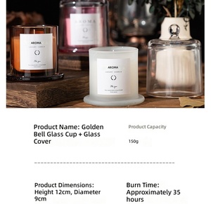 Bougie parfumée en cire de soja dans un bocal en verre de luxe, bougie d'aromathérapie pour la décoration de la maison, cadeau de mariage ou d'anniversaire - Product Image 6