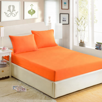 Draps de matelas ajustés de couleur unie prix d'usine bon marché avec drap de lit élastique solide 4 en 1