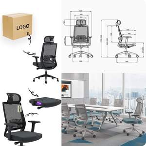 ヘビーデューティーエグゼクティブオフィスチェア 200kg耐荷重 調節可能なメッシュ ガススプリング回転式 ステンレススチールベース 業務用グレード - Product Image 4