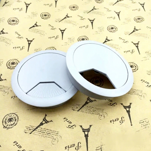 Organisateur de bureau, cache-câbles rond de 80 mm, en plastique, à fixation murale, détachable, gestion des câbles de bureau - Product Image 1
