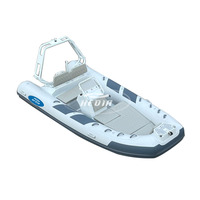 Bateau pneumatique Heida CE 14 pieds SP420 Rib Boat Aluminium Rib 420 14 pieds Catamaran gonflable Bateau de pêche 420 Rib Hdpe Bateau à fond plat