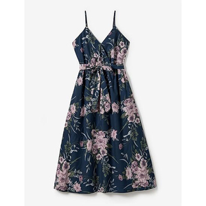 Tenues assorties pour la famille robes maman <span class=keywords><strong>et</strong></span> <span class=keywords><strong>moi</strong></span> vacances hawaïennes imprimé tropical robe à bretelles spaghetti <span class=keywords><strong>et</strong></span> ensemble chemise - Product Image 4