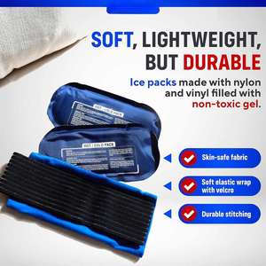 Pack de glace et enveloppe de gel chaud/froid 3 pièces populaires – favorise la récupération des douleurs articulaires/musculaires du genou, résistant au micro-ondes et réglable - Product Image 3
