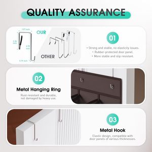 Over The Door <b>Shoe</b> Organizer 35 Pockets Breathable Mesh Hanging <b>Storage</b> For <b>Shoes</b> Behind Doors On Walls Coffee Color - Product Image 6