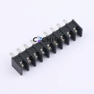MX35H-8.25-09P-BK01-Cu-S-A Barrier Terminal Block Through hole Component THT,P=8.25mm Connector Two Sides 8.25mm 1x9P Center Pin - Product Image 1
