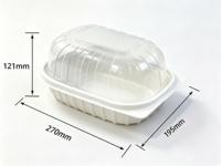 Boîte d'emballage jetable pour poulet rôti de qualité alimentaire avec couvercle en PP, plateau en amidon de maïs de 1 mm d'épaisseur, pour viande de poulet, restauration, livraison à emporter