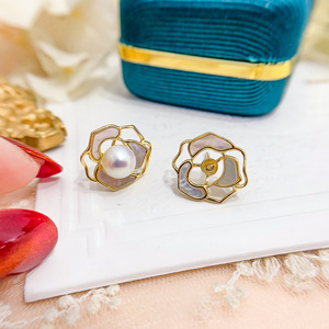 WENCHI S925 Plata DIY Accesorios de Perlas Soporte Vacío para Joyería Pendientes con Perlas Redondas Planas de 7-8mm 11087 China - Product Image 3