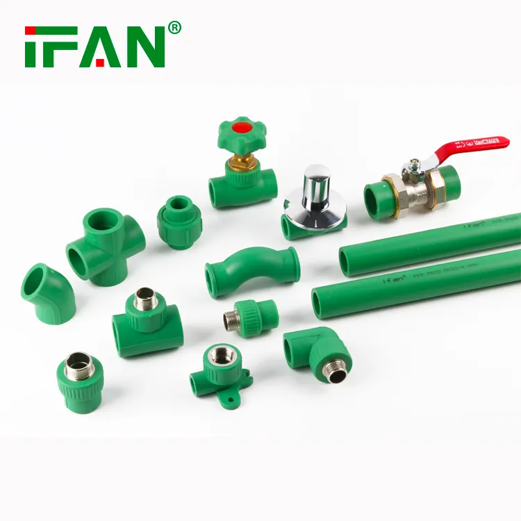 IFAN Fitting tabung PPR plastik PN25 Fitting pipa PPR kualitas tinggi harga pabrik