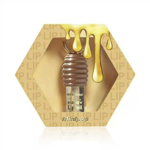 Aceite Labial Suavizante para el Cuidado de Labios con tu Logotipo Francin Gloss, Bálsamo Hidratante con Brillo Marrón Dorado, Textura de Panal, Esencia Herbal Nutritiva - Product Image 6