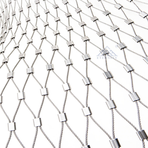 Filet anti-<span class=keywords><strong>oiseaux</strong></span> en câble métallique tressé personnalisable et économique, maille flexible en acier inoxydable pour zoos, parcs et zones sauvages – Soudure et découpe USA - Product Image 5